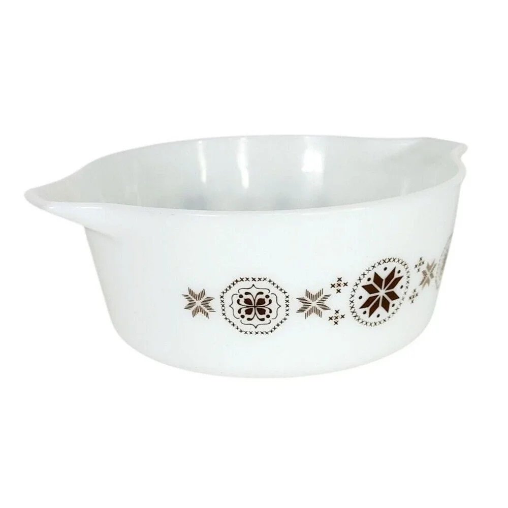 Vintage 60s Pyrex Town & Country 1 qt and 2.5 qt Round Casserole Dish Set of Two